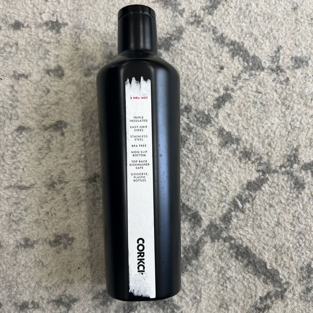 Corkcicle‎ 25 oz Canteen Black Vinnebago NEW 25 Oz hours cool Hot Union Pacific
